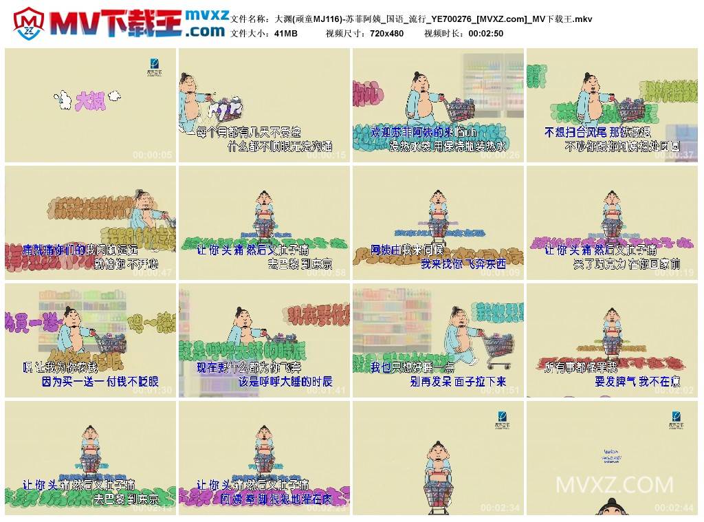 大渊(顽童MJ116)-苏菲阿姨_国语_流行_YE700276